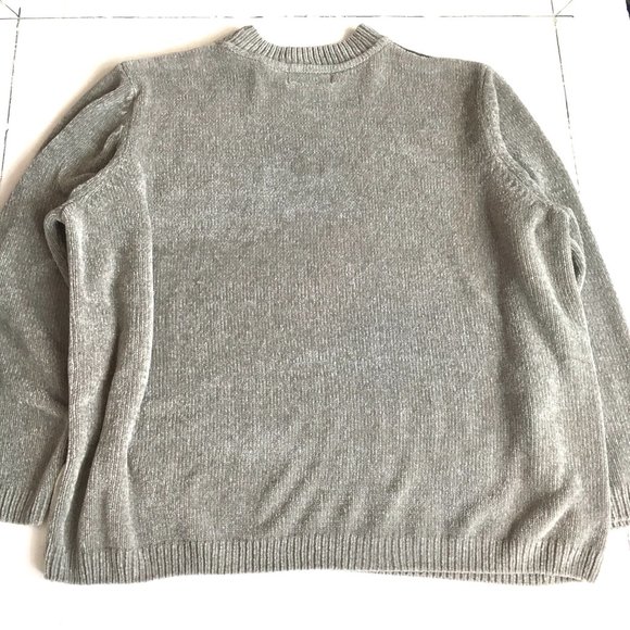 ALFRED DUNNER Color Block Grey & Cream Soft Sweater 2X - Picture 10 of 14